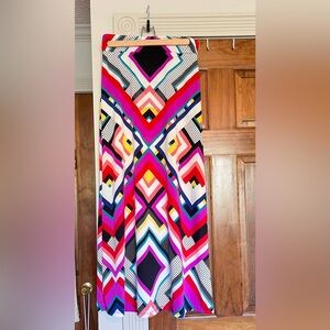 Long Maxi Skirt Bright Colorful Print Size Medium